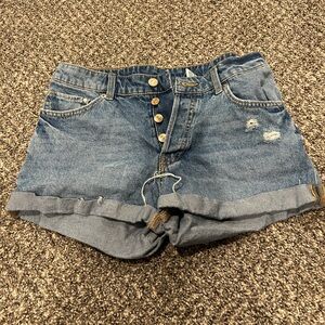 Women's Blue Denim Shorts